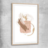Neutral Strokes Two raw oak glass front frame - part of our high quality canvas abstract wall art collection