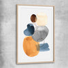 Ocean Tones Two raw oak glass front frame - part of our high quality canvas abstract wall art collection