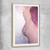 Pink Tones raw oak glass front frame - part of our high quality canvas abstract wall art collection