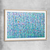 Sparkly Water raw oak glass front frame - part of our high quality canvas abstract wall art collection