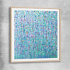 Sparkly Water Square raw oak glass front frame - part of our high quality canvas abstract wall art collection