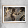 Golden Drift raw oak glass front frame - part of our high quality canvas abstract wall art collection