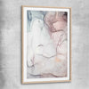 Subtle Pink One raw oak glass front frame - part of our high quality canvas abstract wall art collection