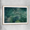 Turquoise Scatter raw oak glass front frame - part of our high quality canvas abstract wall art collection