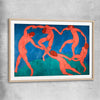 Classic wall art and canvas print of The Dance Henri Matisse with raw oak glass front frame