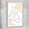 Beige Comfort raw oak glass front frame - part of our high quality fashion canvas wall art and prints collection