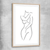 Body Pose raw oak glass front frame - part of our high quality fashion canvas wall art and prints collection