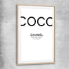 Coco Fashion White raw oak glass front frame - part of our high quality fashion canvas wall art and prints collection