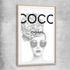 Coco Hydrangea raw oak glass front frame - part of our high quality fashion canvas wall art and prints collection