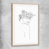 Floral Beauty One raw oak glass front frame - part of our high quality fashion canvas wall art and prints collection
