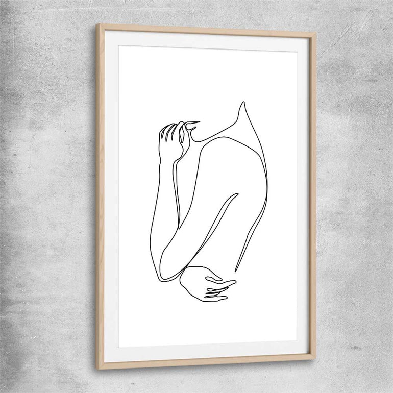 Gentle Hold raw oak glass front frame - part of our high quality fashion canvas wall art and prints collection