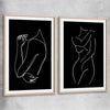 Gentle Hold Pair raw oak glass front frame - part of our high quality fashion canvas wall art and prints collection