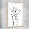 Minimalist Pose raw oak glass front frame - part of our high quality fashion canvas wall art and prints collection