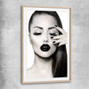 Monotone Model raw oak glass front frame - part of our high quality fashion canvas wall art and prints collection