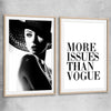 More Issues Pair raw oak glass front frame - part of our high quality fashion canvas wall art and prints collection
