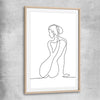 Pondering Thoughts raw oak glass front frame - part of our high quality fashion canvas wall art and prints collection