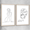 Pondering Thoughts Pair raw oak glass front frame - part of our high quality fashion canvas wall art and prints collection