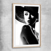 Silhouette Stare raw oak glass front frame - part of our high quality fashion canvas wall art and prints collection