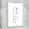 Warmth raw oak glass front frame - part of our high quality fashion canvas wall art and prints collection