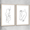 Warmth Pair raw oak glass front frame - part of our high quality fashion canvas wall art and prints collection