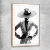 White Hat Gaze raw oak glass front frame - part of our high quality fashion canvas wall art and prints collection