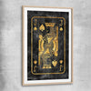 Jack of Spades raw oak glass front frame - part of our high quality fashion canvas wall art and prints collection