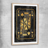 King of Spades raw oak glass front frame - part of our high quality fashion canvas wall art and prints collection