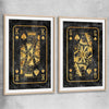 Inspirational wall art print of King of Spades Pair with raw oak glass front frame