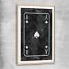 Inspirational wall art print of Marble Ace with raw oak glass front frame
