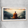 Mindset is Everything raw oak glass front frame - part of our high quality fashion canvas wall art and prints collection