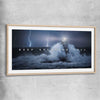 Inspirational wall art print of Stand Tall with raw oak glass front frame