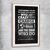 Inspirational wall art print of Steve Jobs Words with raw oak glass front frame