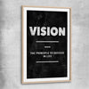 Vision Definition raw oak glass front frame - part of our high quality fashion canvas wall art and prints collection