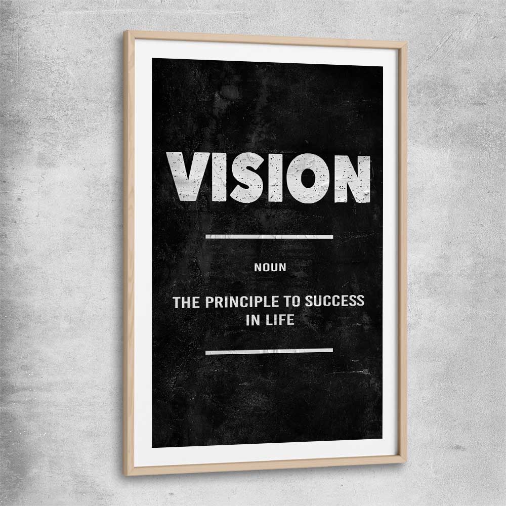 Vision Definition raw oak glass front frame - part of our high quality fashion canvas wall art and prints collection