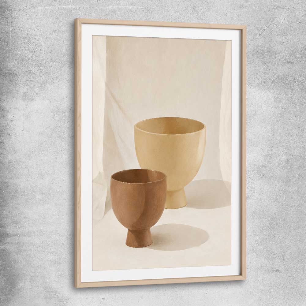 Balance raw oak glass front frame is a colourful and stylish canvas wall art and print suited for the kitchen area