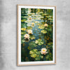 Floral print of Emerald Reverie with raw oak glass front frame