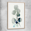 Floral print of Floral Texture One with raw oak glass front frame