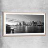 Brisbane Skyline raw oak glass front frame is a high quality print in our city skyline, travel prints and maps collection