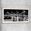 Brisbane Story Bridge raw oak glass front frame is a high quality print in our city skyline, travel prints and maps collection