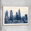 London Cityscape raw oak glass front frame is a high quality print in our city skyline, travel prints and maps collection