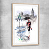 London Elegance raw oak glass front frame is a high quality print in our city skyline, travel prints and maps collection