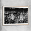 New York Cityscape raw oak glass front frame is a high quality print in our city skyline, travel prints and maps collection