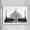 Taj Mahal View raw oak glass front frame is a high quality print in our city skyline, travel prints and maps collection