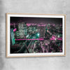 Tokyo Lights raw oak glass front frame is a high quality print in our city skyline, travel prints and maps collection