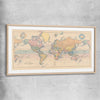 Vintage Map Colour raw oak glass front frame is a high quality print in our city skyline, travel prints and maps collection