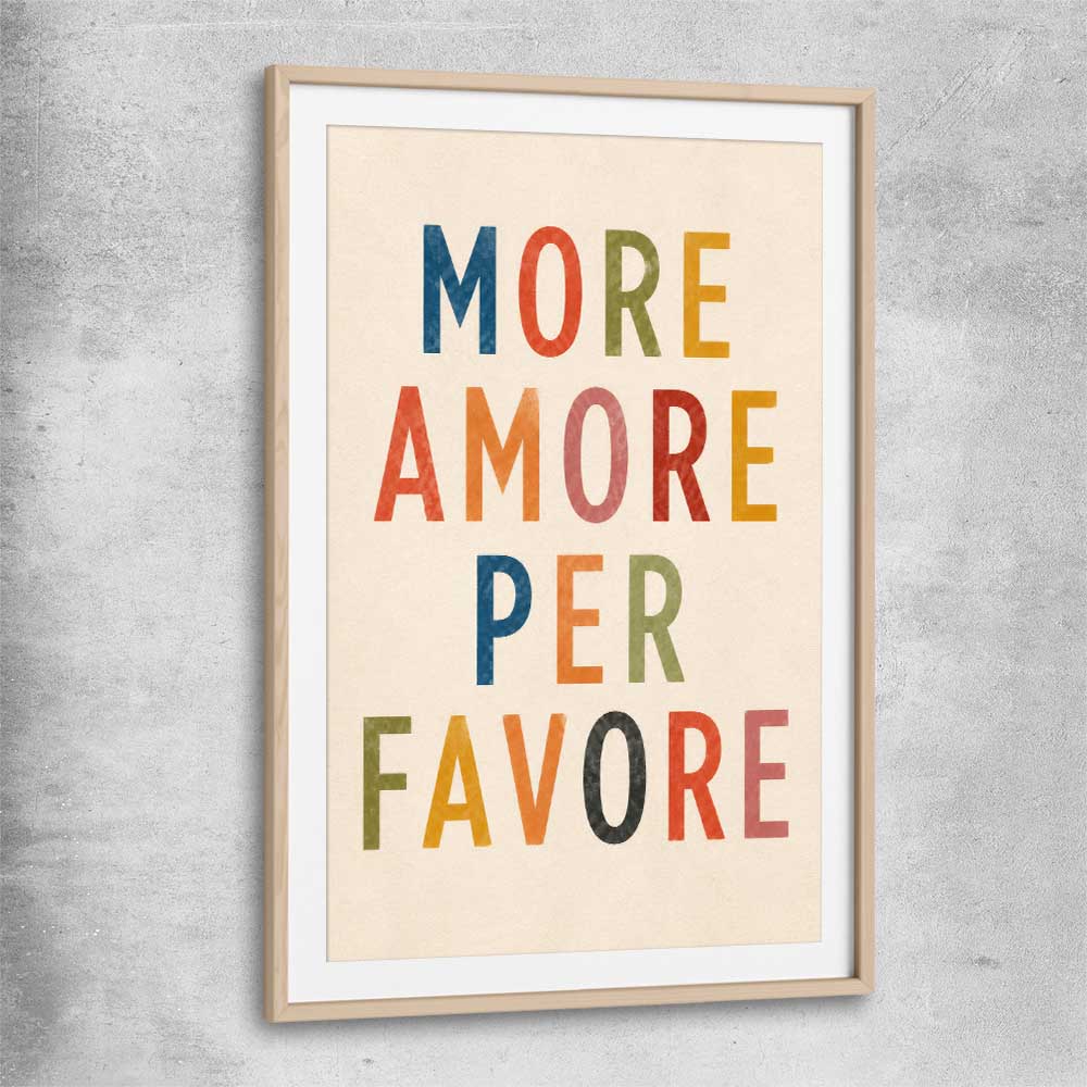 More Amore raw oak glass front frame is a high quality print in our city skyline, travel prints and maps collection