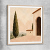 Tuscan Morning raw oak glass front frame is a high quality print in our city skyline, travel prints and maps collection