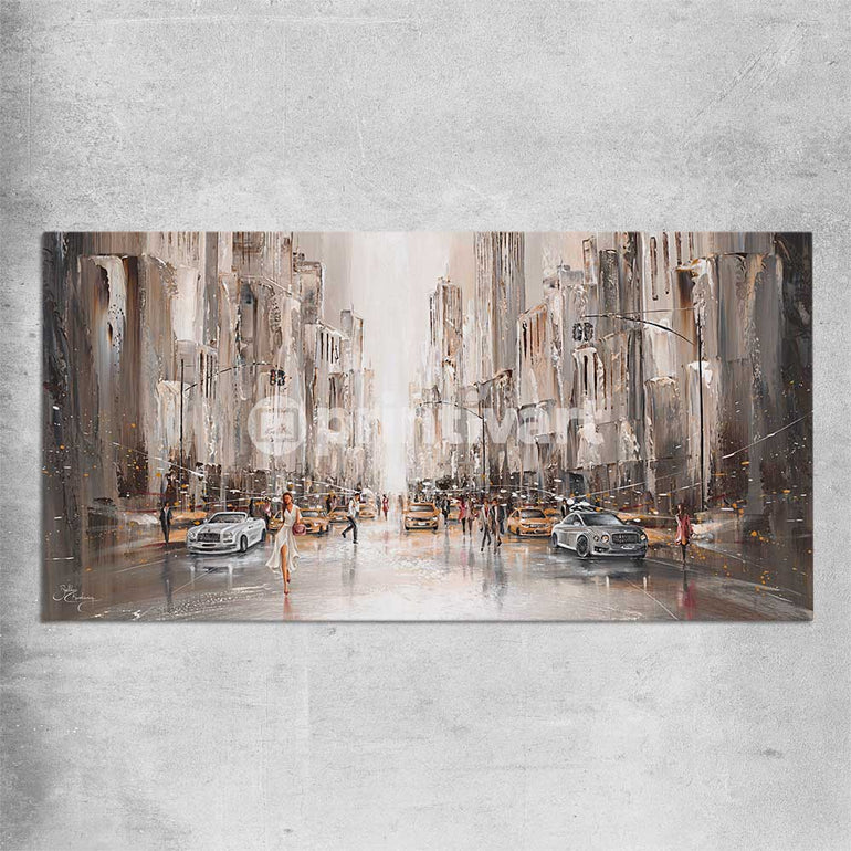 City Life, New York rolled print - part of our high quality canvas abstract wall art collection