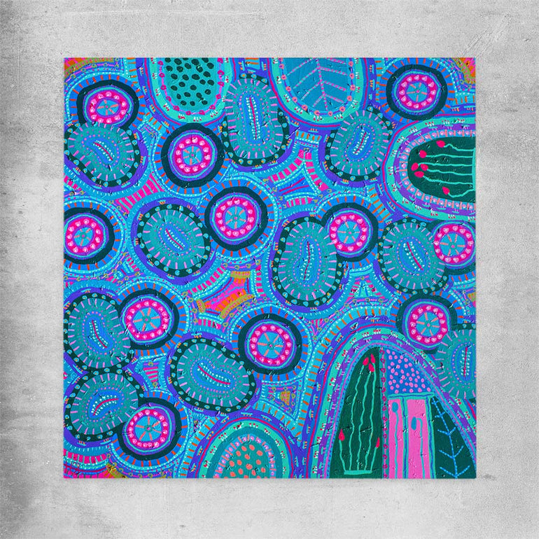 Colours are Encryptic rolled print - part of our high quality canvas abstract wall art collection