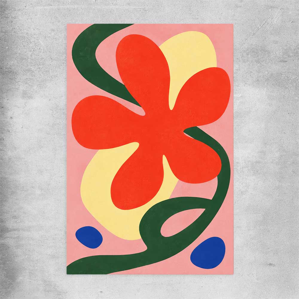 Coral Petal rolled print - part of our high quality canvas abstract wall art collection